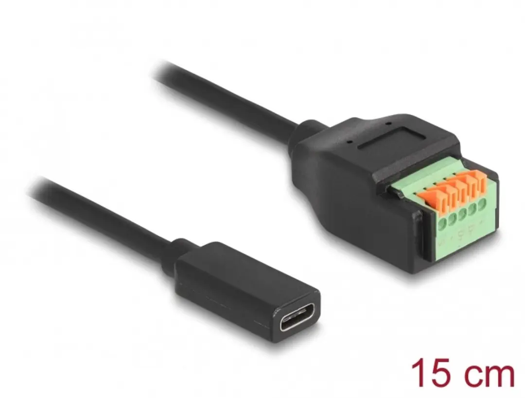 Delock USB 2.0 Type-C naar Terminal Block Adapter