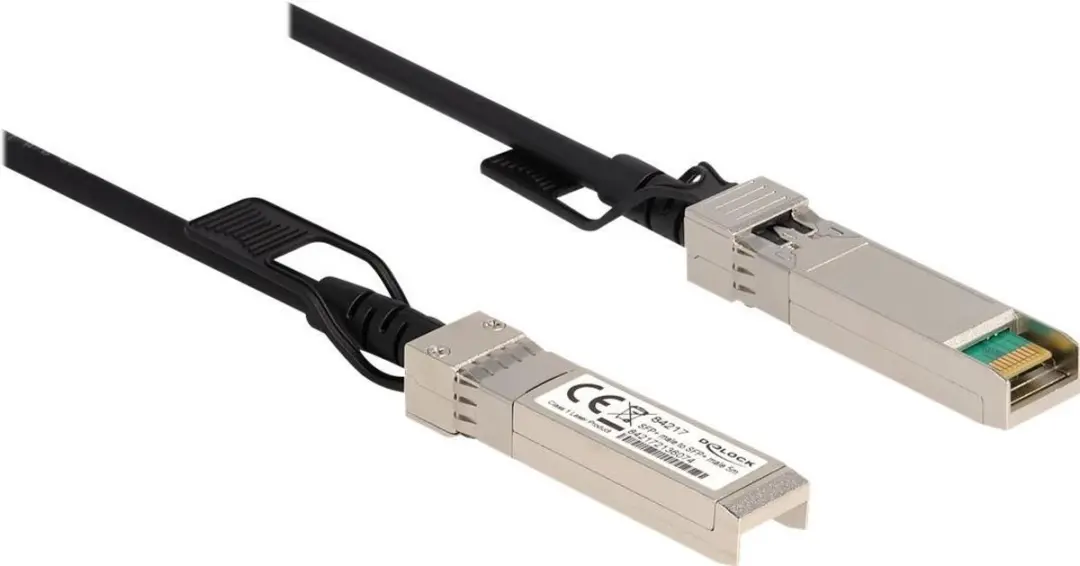 Delock Twinax SFP+ Kabel 5m - Zwart/Zilver