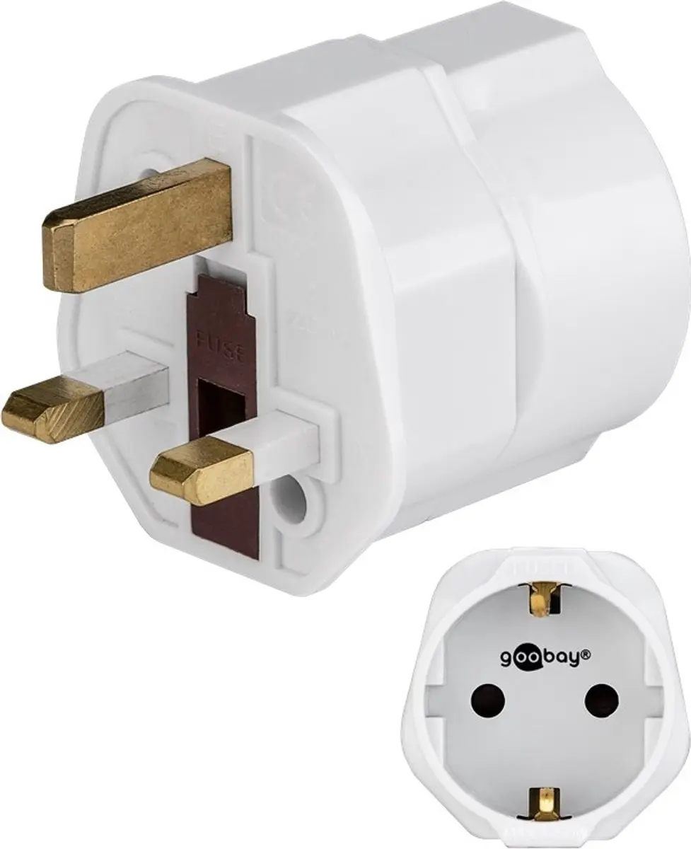 Goobay UK Netvoeding Adapter - Wit