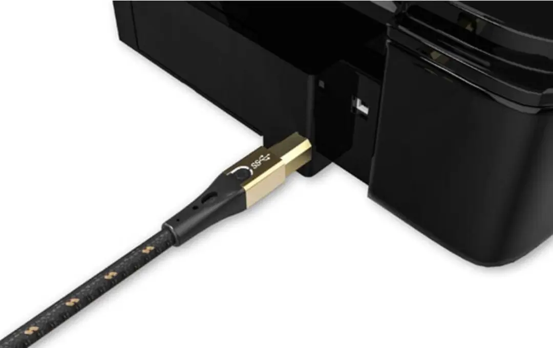 Oehlbach USB 2.0 Kabel USB-A naar USB-B 2m - Zwart/goud