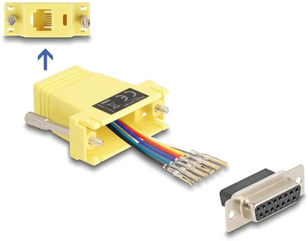 Delock D-Sub 15 naar RJ12 Adapterkit
