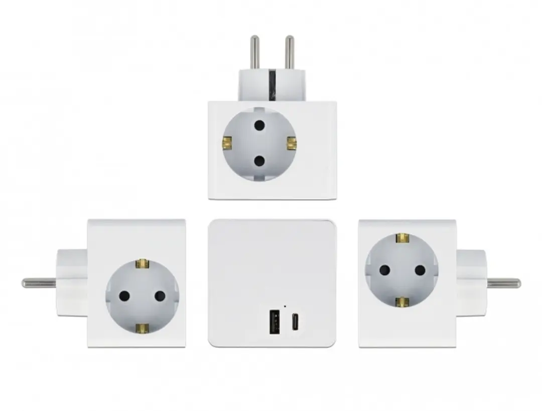 Delock Multi Socket Cube 3-Weg - USB PD 20W Wit