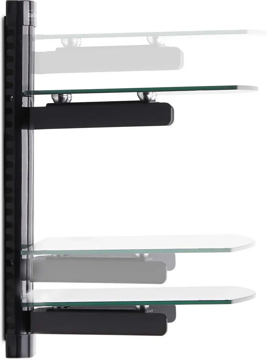 Startech 2B-WALL-MOUNT-SHELF Wandplanken voor Audio/Video - Dubbel - Zwart