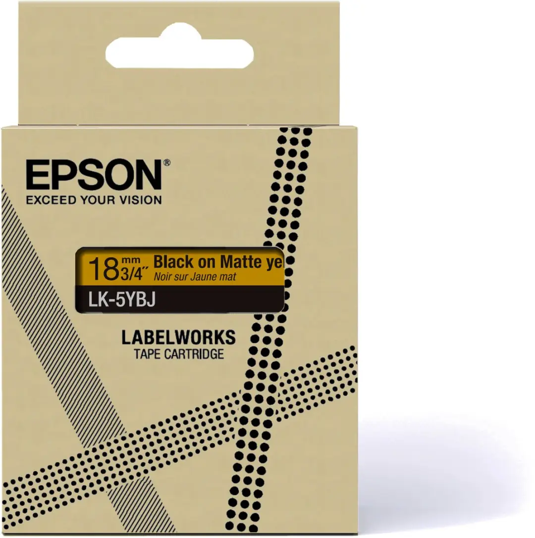 Epson LabelWorks LW-C410 Tape - Zwart op geel C53S672075