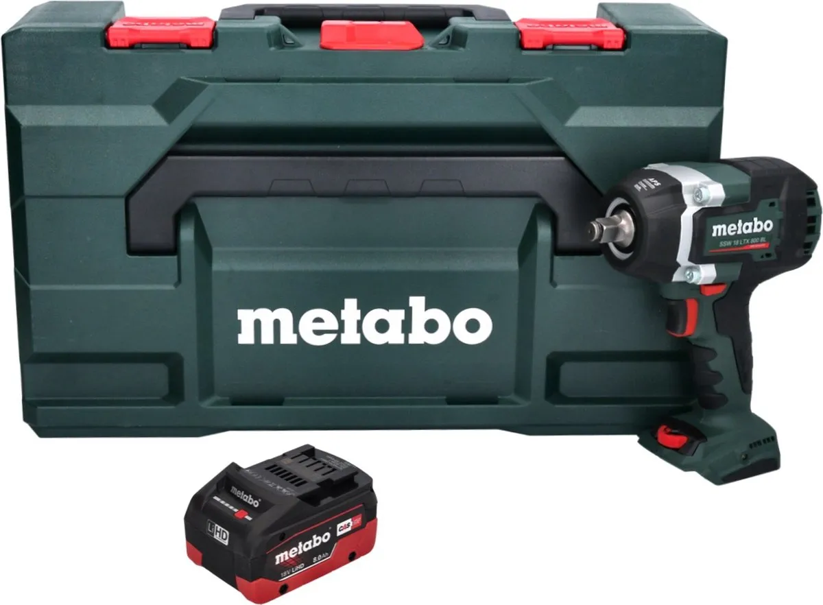 Metabo SSW 18 LTX 800 BL Slagmoersleutel 800Nm - 1x 8,0Ah Accu