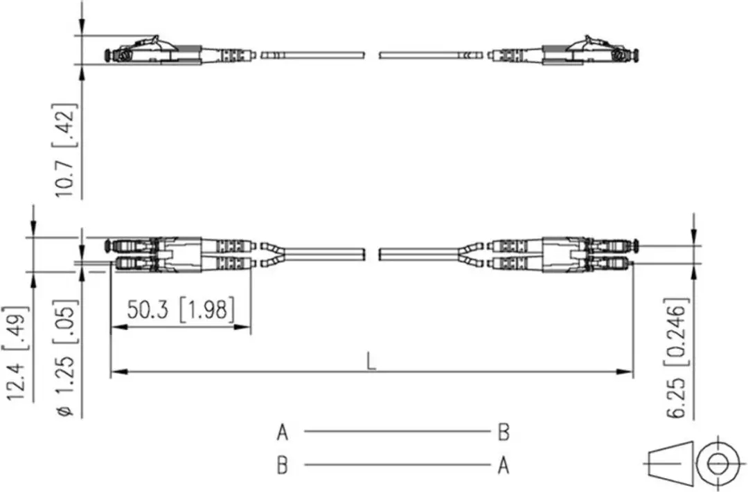 Metz Connect Glasvezelkabel 151S1JOJO10E 1m - Violet