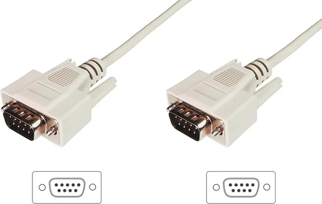 Digitus AK-610107-020-E Seriële Kabel - 2m DB9 Beige