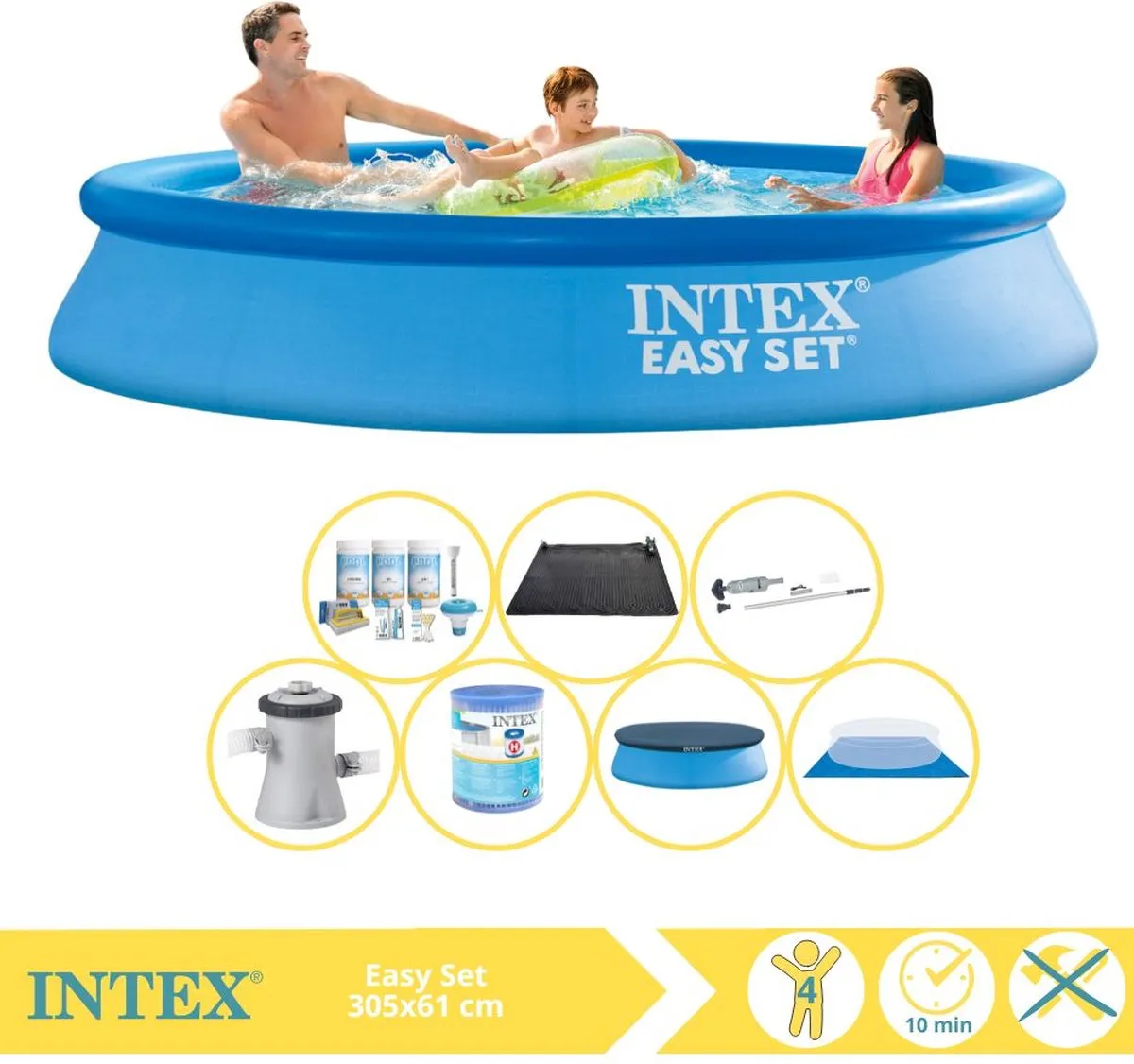 Intex Easy Set 28116NP Opblaaszwembad 305x61cm