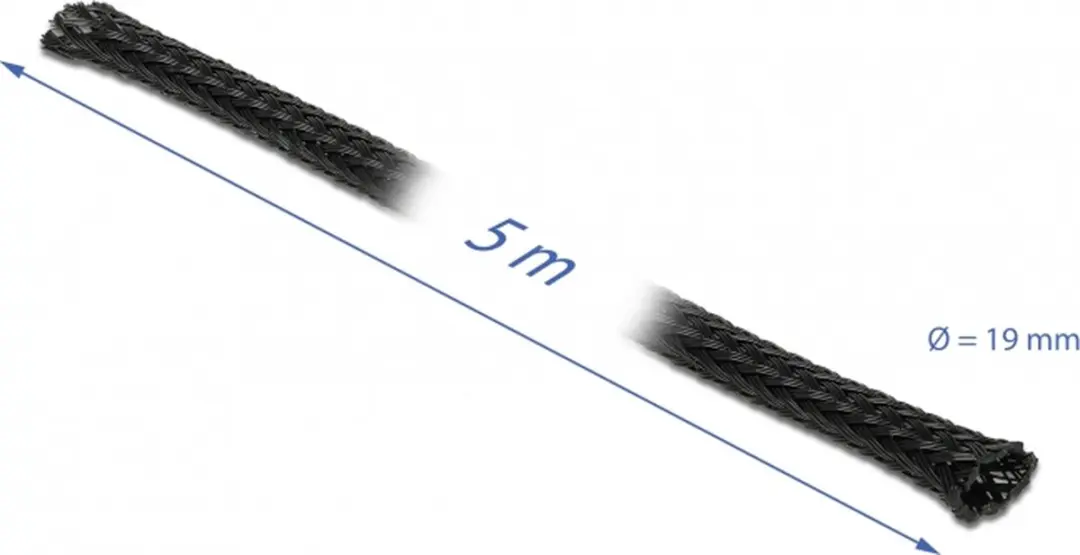 Delock Polyester Kabelsleeve 19mm - 5 Meter