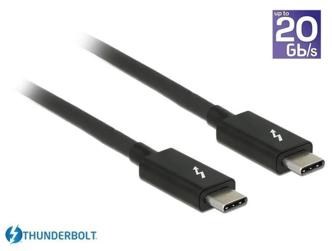 Delock Thunderbolt 3 Kabel 20Gbps - 1,5m - Zwart
