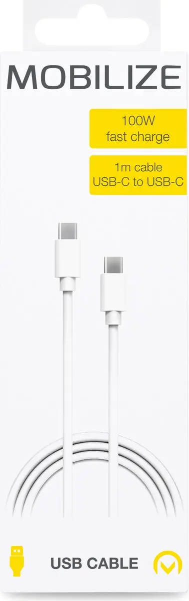 Mobilize USB-C Kabel 1m - Wit
