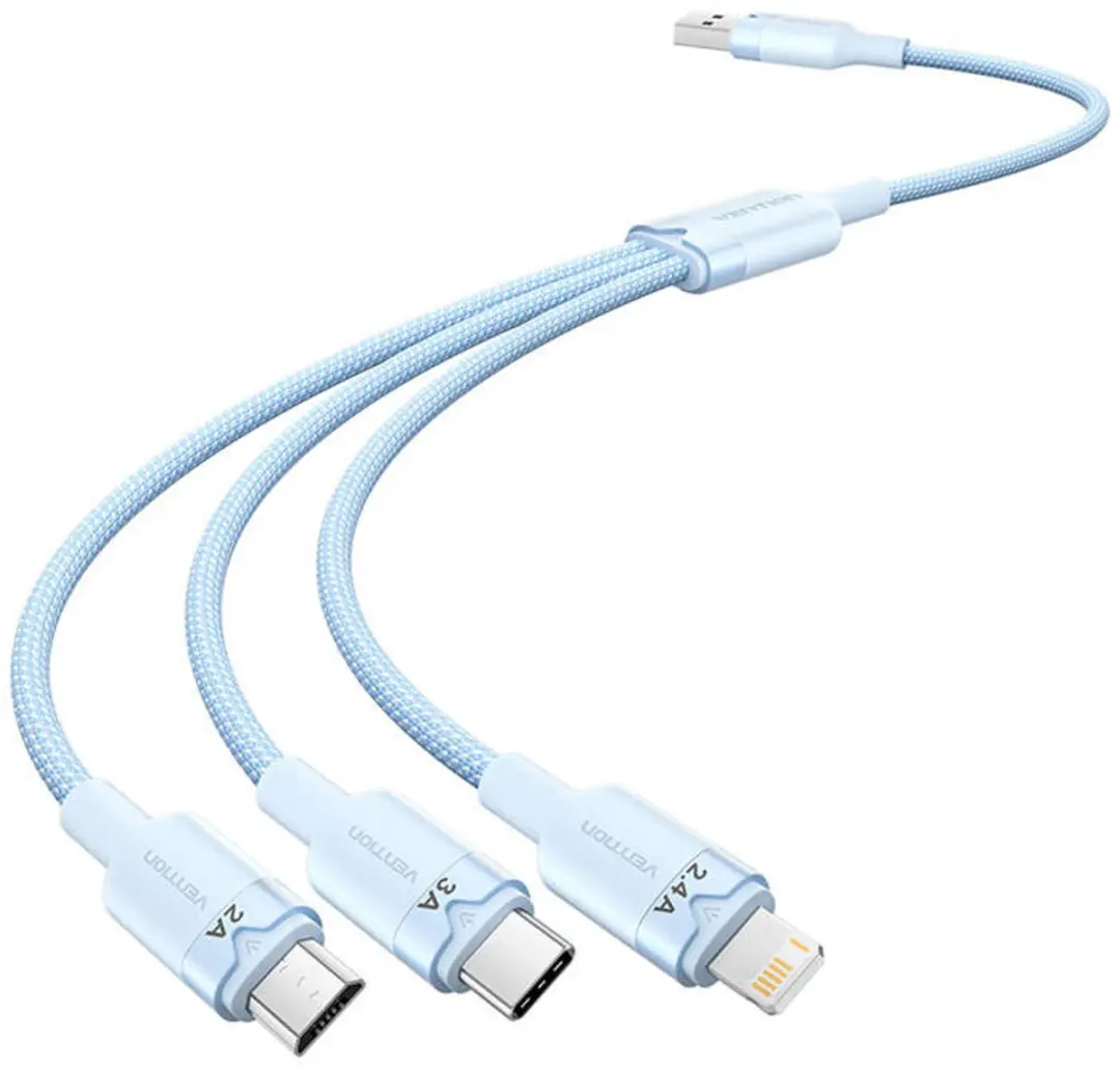 Vention USB 2.0 A naar 3-in-1 3A Kabel 1,5m
