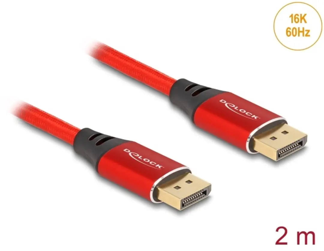 Delock DisplayPort Kabel 16K 60Hz 2m