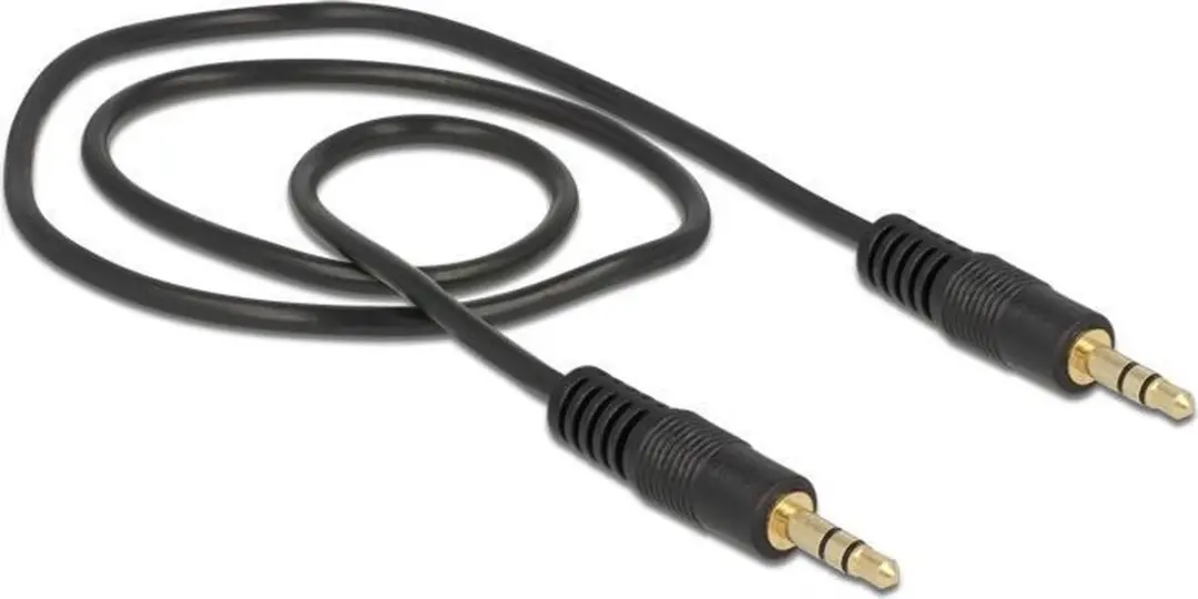Delock 3,5mm Jack Audiokabel - Verguld/Zwart - 0,5m