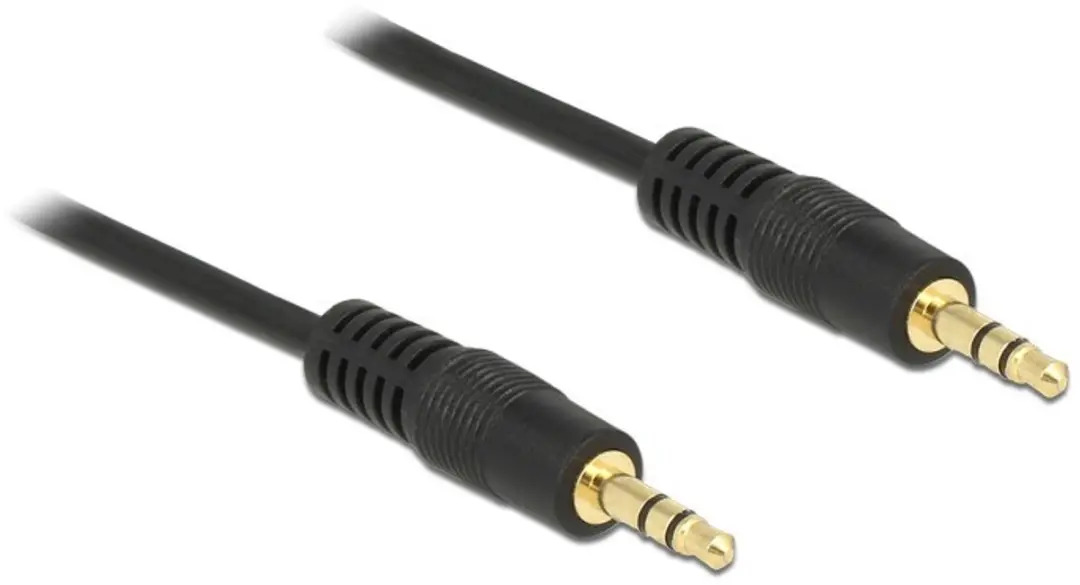 Delock 3,5mm Jack Audiokabel - Verguld/Zwart - 0,5m