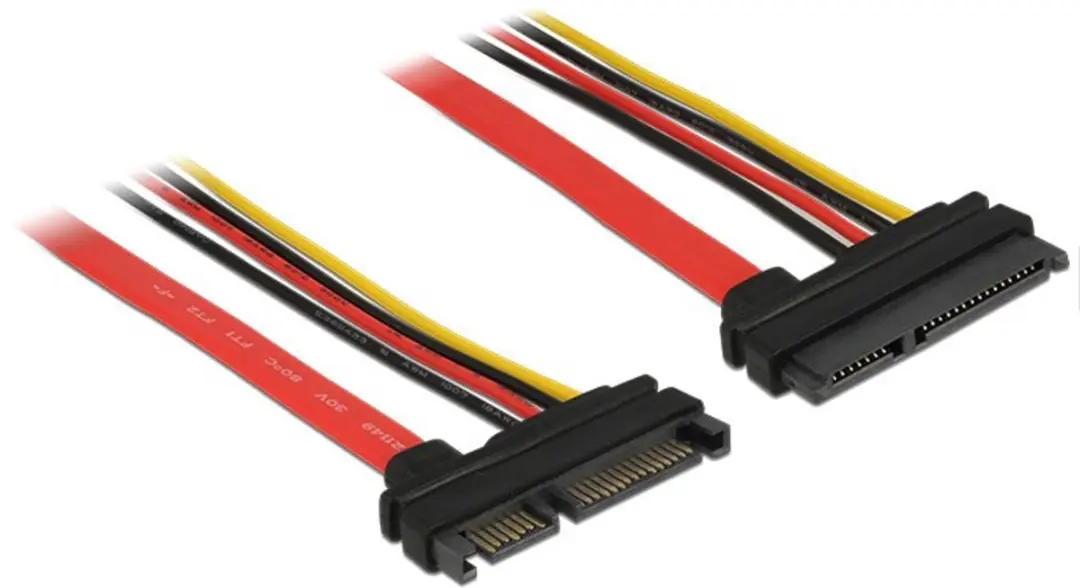 Delock SATA Data- en Voedingsverlengkabel 6 Gbit/s - 1m