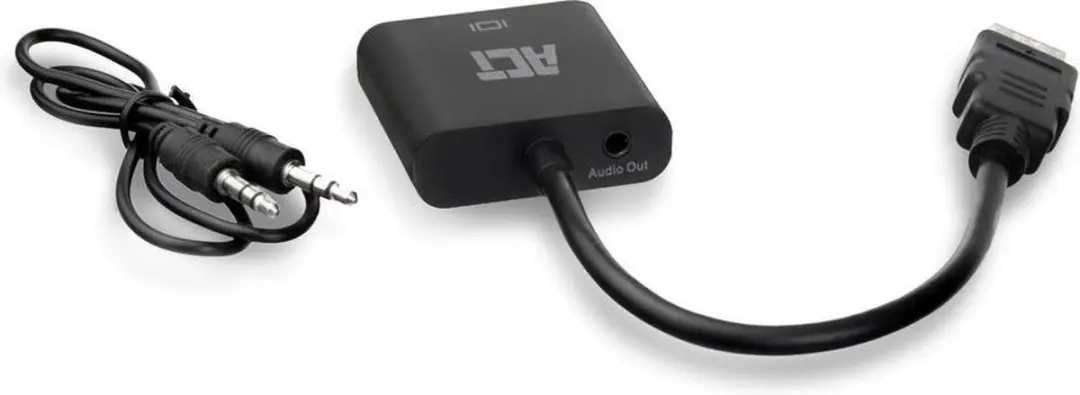 ACT HDMI naar VGA Adapter AC7535 - Audio Male-Female 0,15m - Zwart - afbeelding 6 van 6