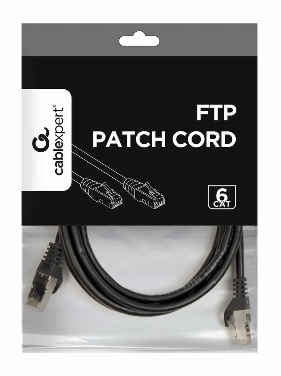 Gembird CablExpert PP6-3M/BK FTP Cat6 Netwerkkabel - 3m - Zwart