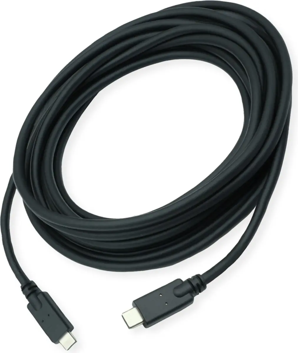 Roline USB 3.2 Gen2 C-C Kabel 7m - 85W - 4K UHD-1 - Zwart