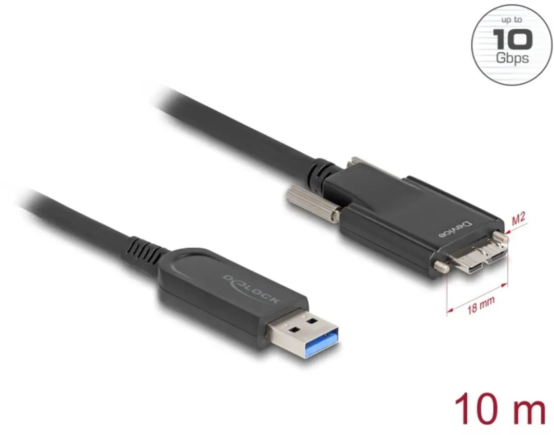 Delock USB 10Gbps Type-A naar Micro-B Kabel 10m