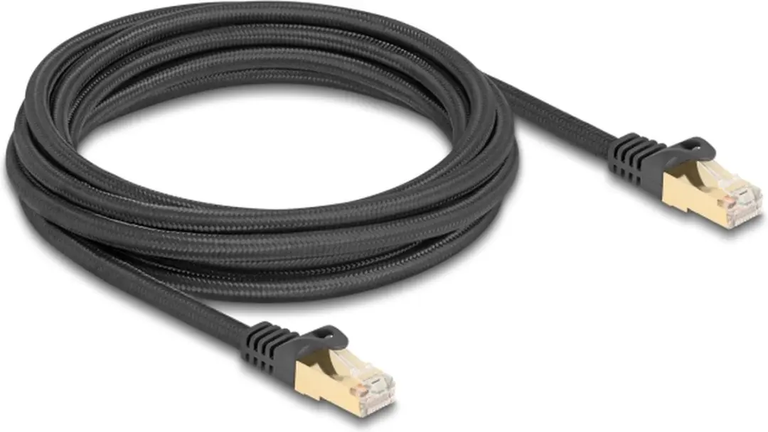 Delock Cat.6A S/FTP RJ45 Kabel 3m - Zwart