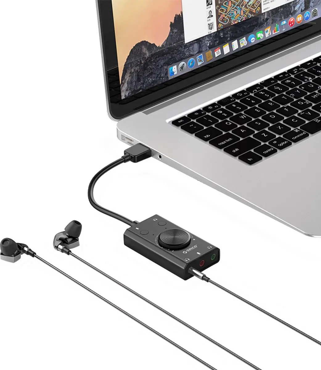 ORICO ORI-SC2-BK Externe Geluidskaart - 80dB - Zwart
