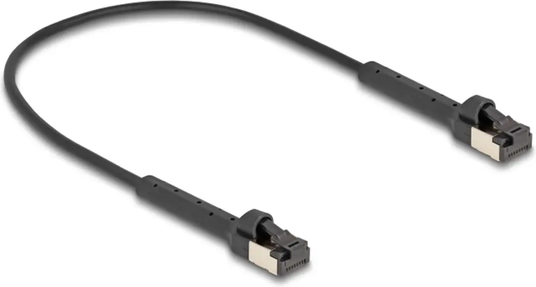 Delock Cat.8.1 U/FTP RJ45 Kabel 40Gbps - 0,25m - Zwart