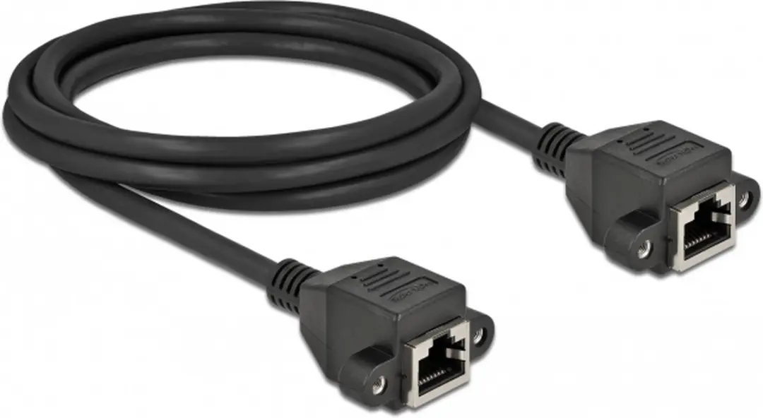 Delock Network Extension Kabel Cat.6A 2m - Zwart