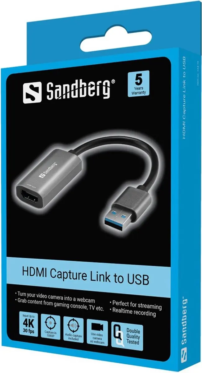 Sandberg 133-19 USB 3.0 naar HDMI Adapter - Grijs - afbeelding 6 van 6
