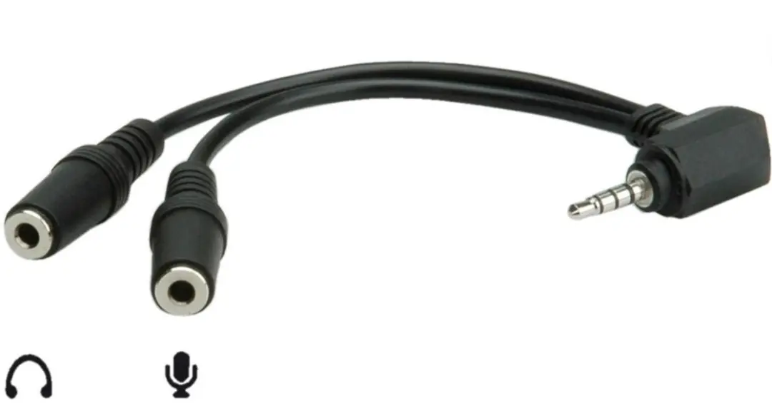 Roline 3,5mm 4-polig Headsetadapter Haaks