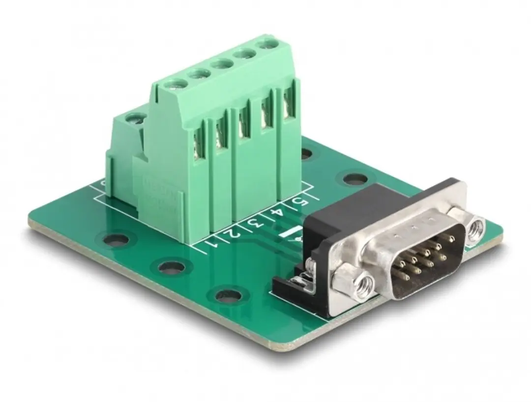 Delock D-Sub 9 Pin Male naar Terminal Block