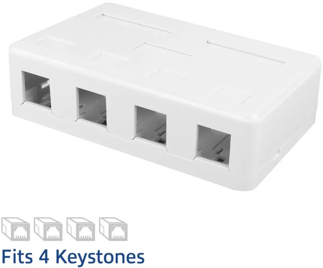ACT FA6031 Unloaded Surface Keystone Mount Box - Wit