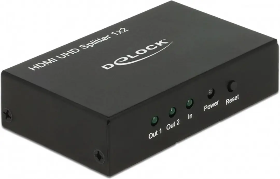 Delock HDMI Splitter 1 naar 2 4K 60Hz HDR