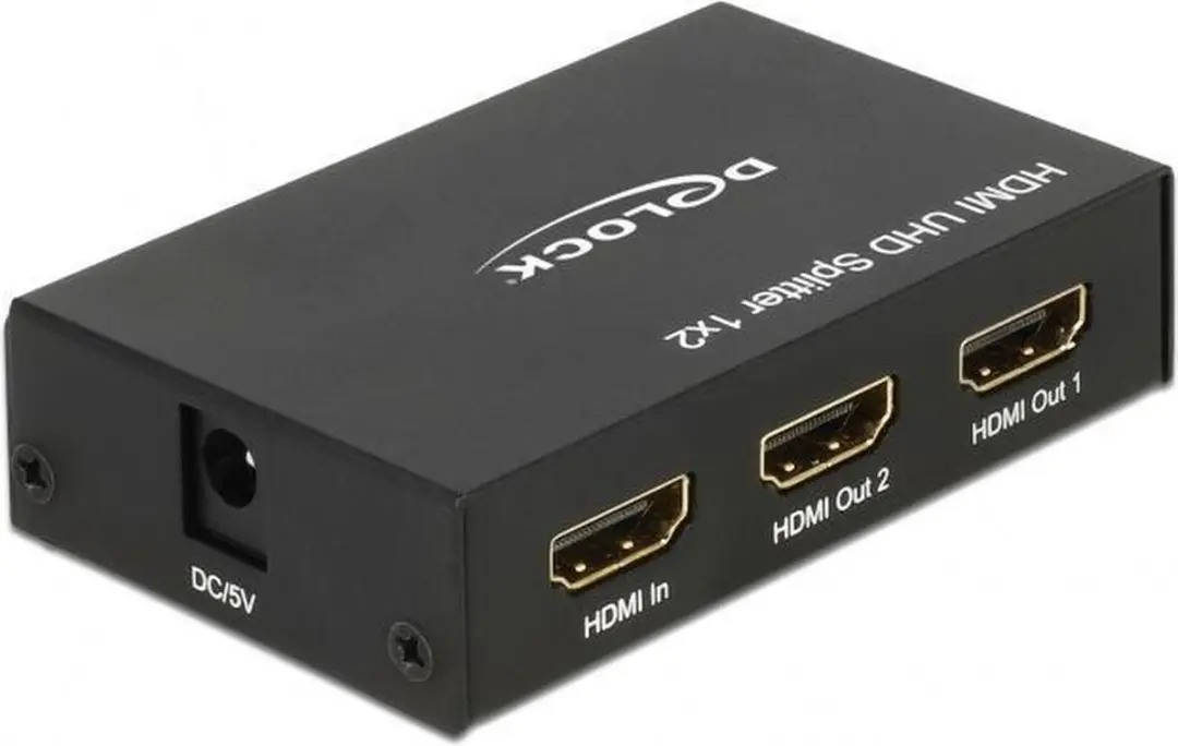 Delock HDMI Splitter 1 naar 2 4K 60Hz HDR
