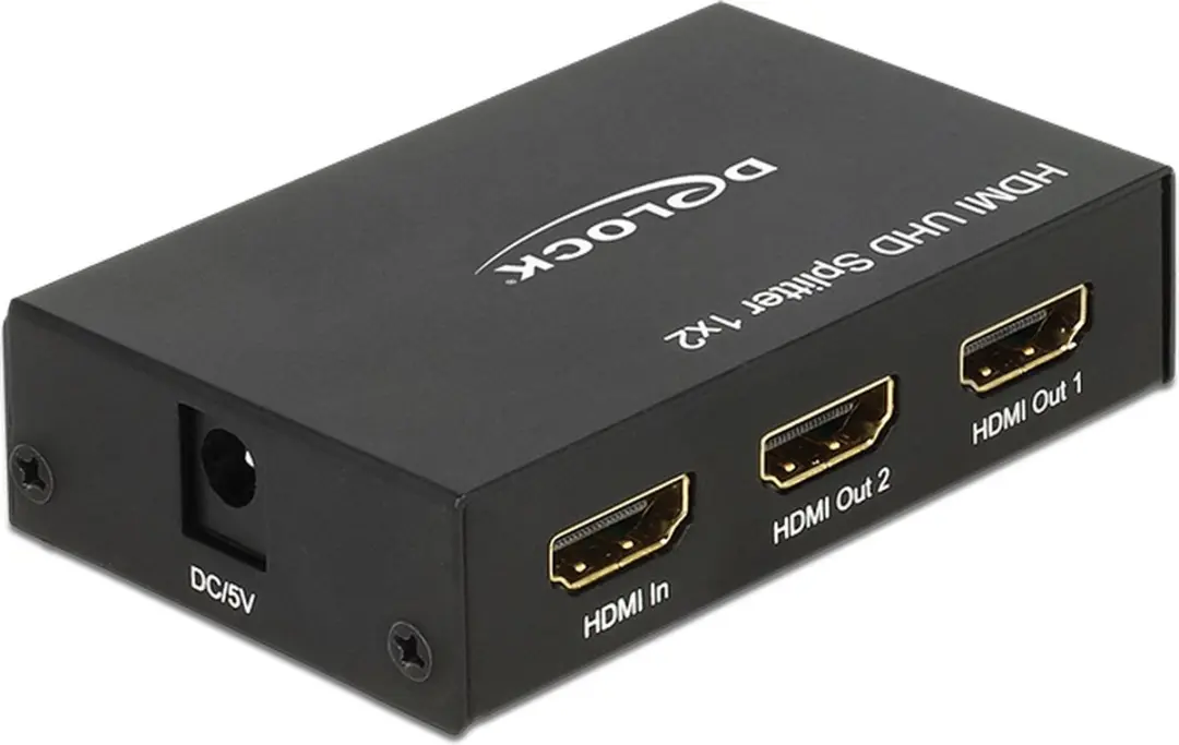Delock HDMI Splitter 1 naar 2 4K 60Hz HDR