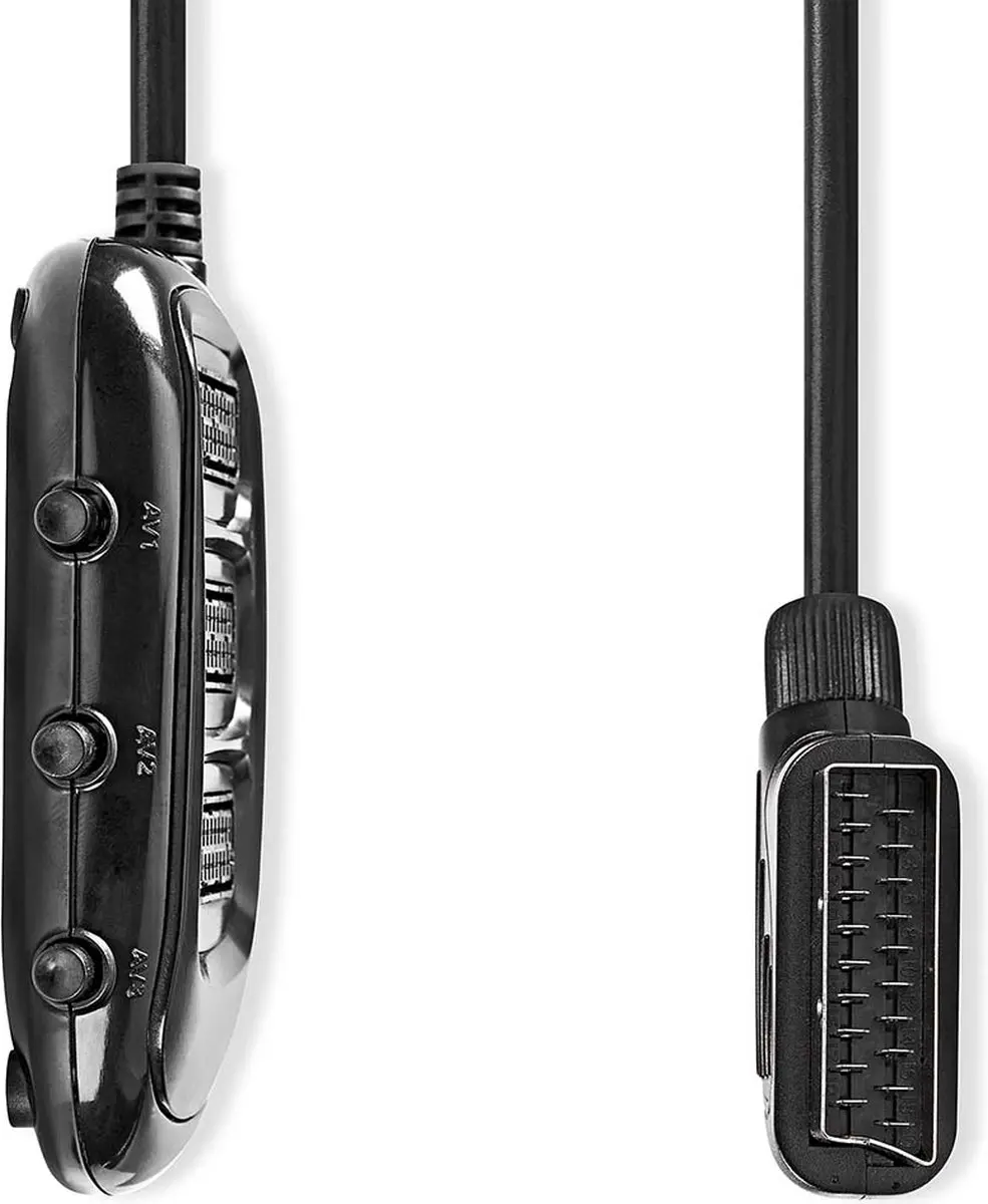 Nedis SCART-Switchbox CVGP31835BK05 - 3x SCART - Zwart