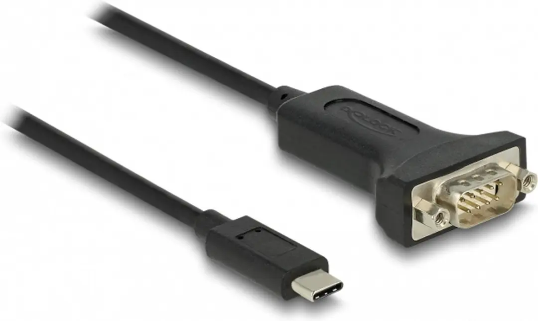 Delock USB-C naar RS-232 Adapter 9-pin - 1m - Zwart