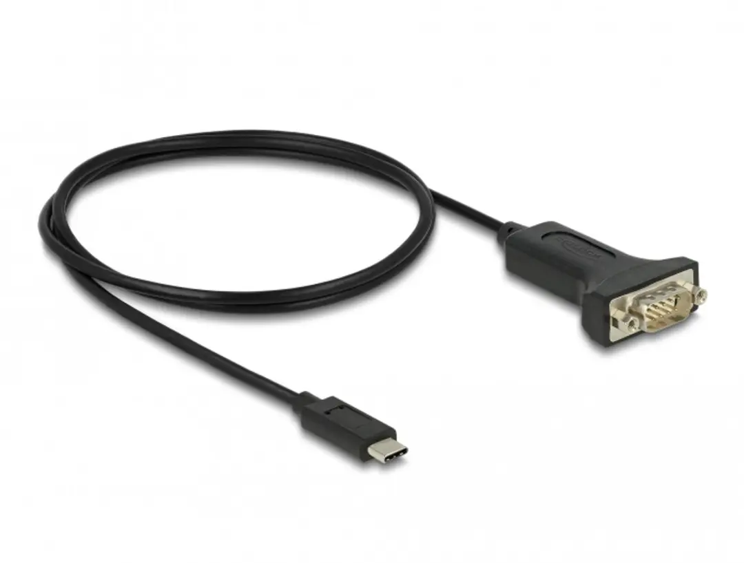 Delock USB-C naar RS-232 Adapter 9-pin - 1m - Zwart