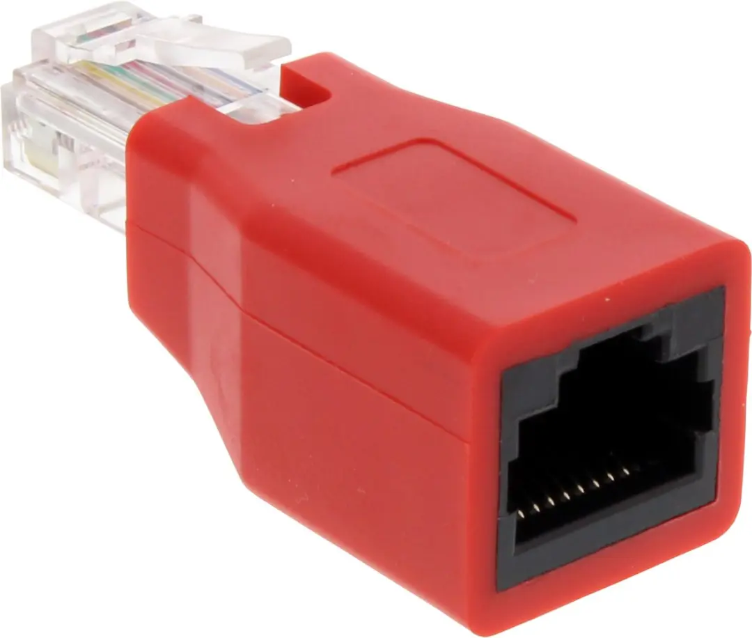 InLine UTP CAT5e RJ45 Crossover Netwerkadapter - Rood