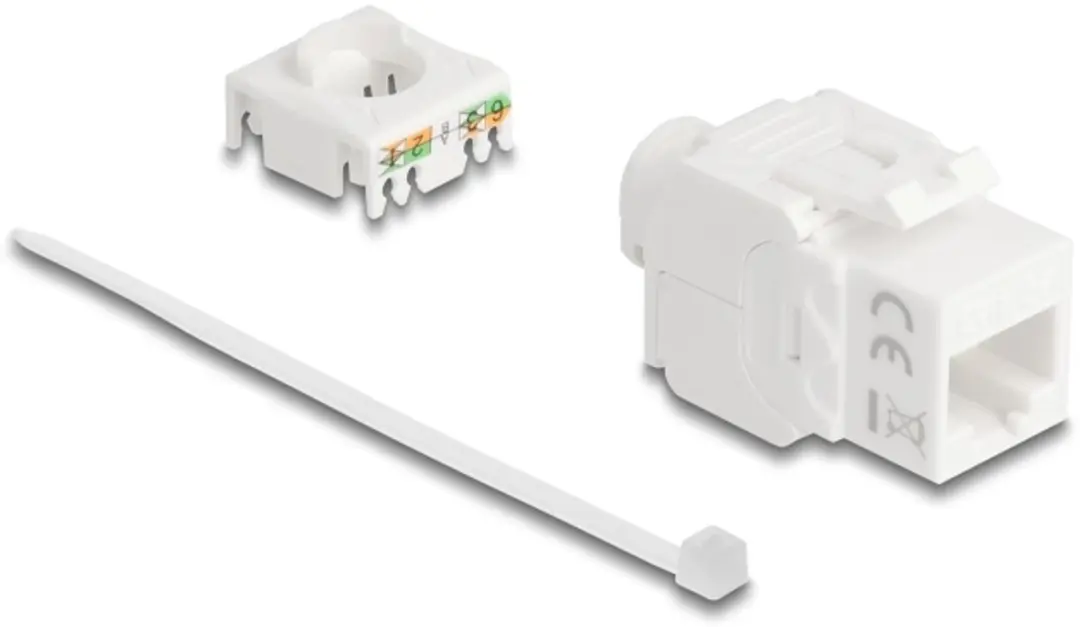 Delock Keystone Module RJ45 Cat.6A LSA 180° Wit