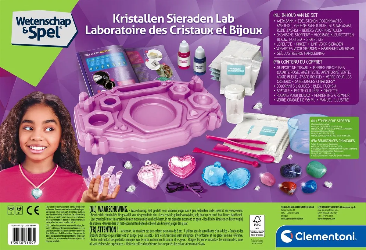 Clementoni Kristallen Sieraden Lab 56100 - STEM Speelgoed