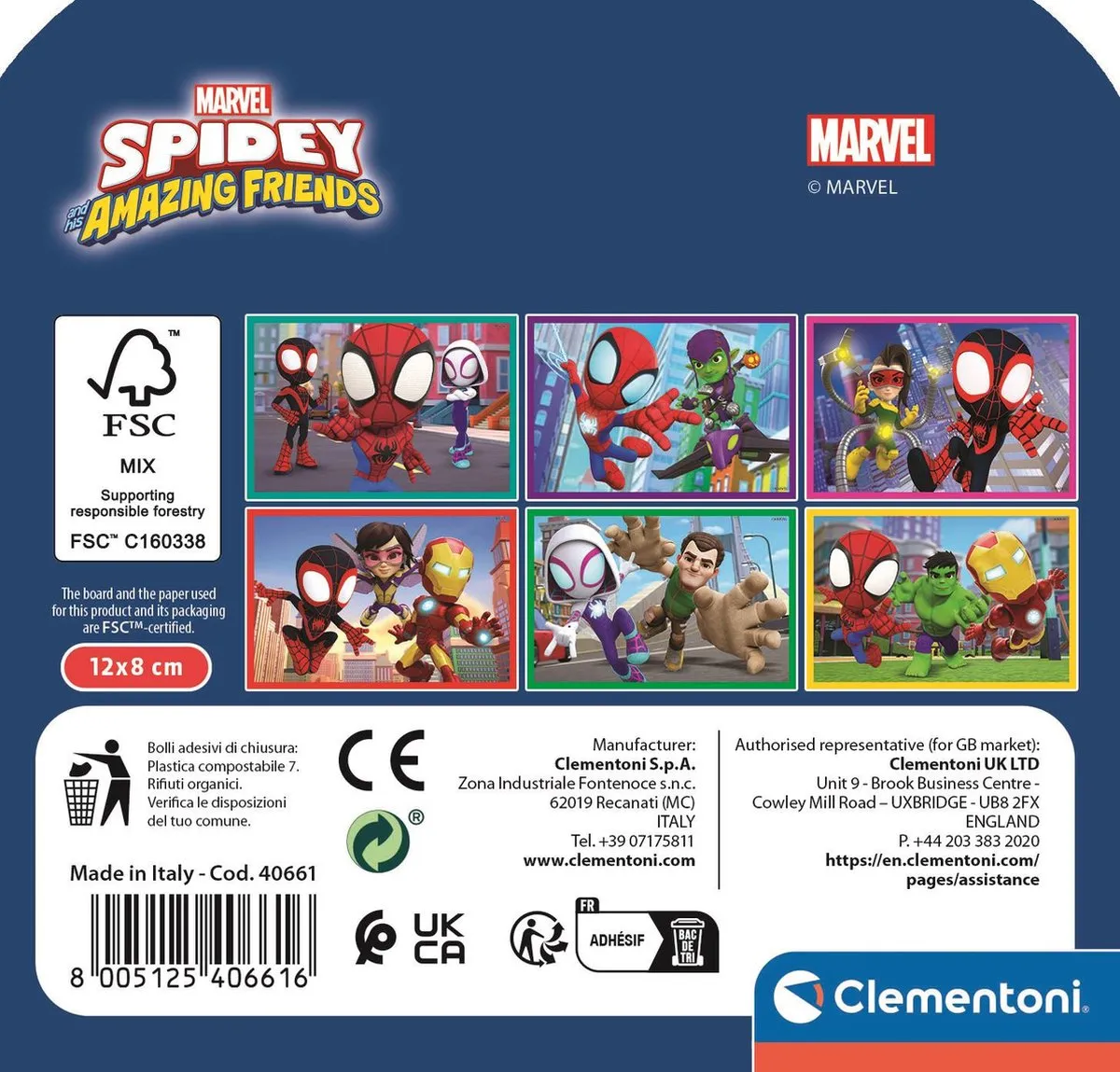 Clementoni Spidey and his Amazing Friends 6-delige Puzzel - 6 Stuks