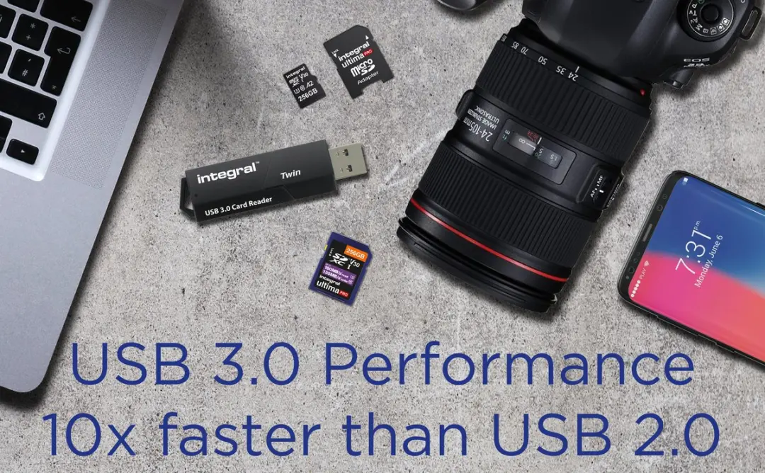 Integral INCRUSB3.0SDMSDV3 USB 3.0 Kaartlezer