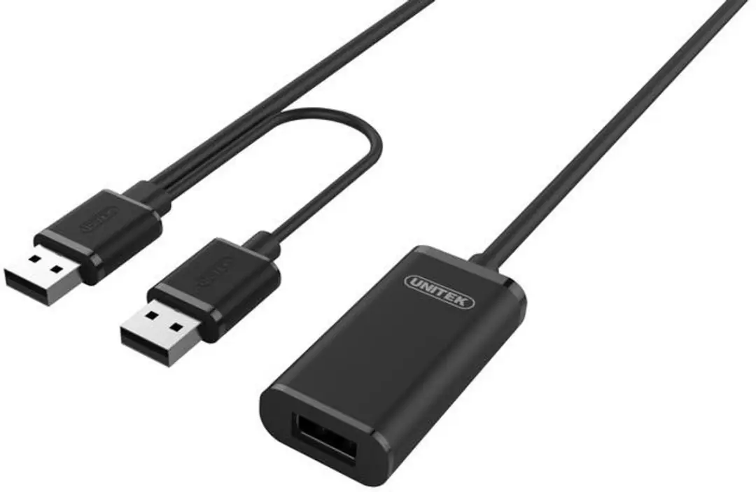 Unitek USB 2.0 Verlengkabel 10m - Transparant