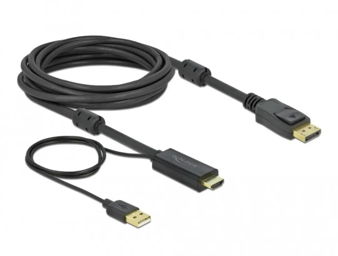 Delock HDMI naar DisplayPort Kabel 85966 - 5m - Zwart