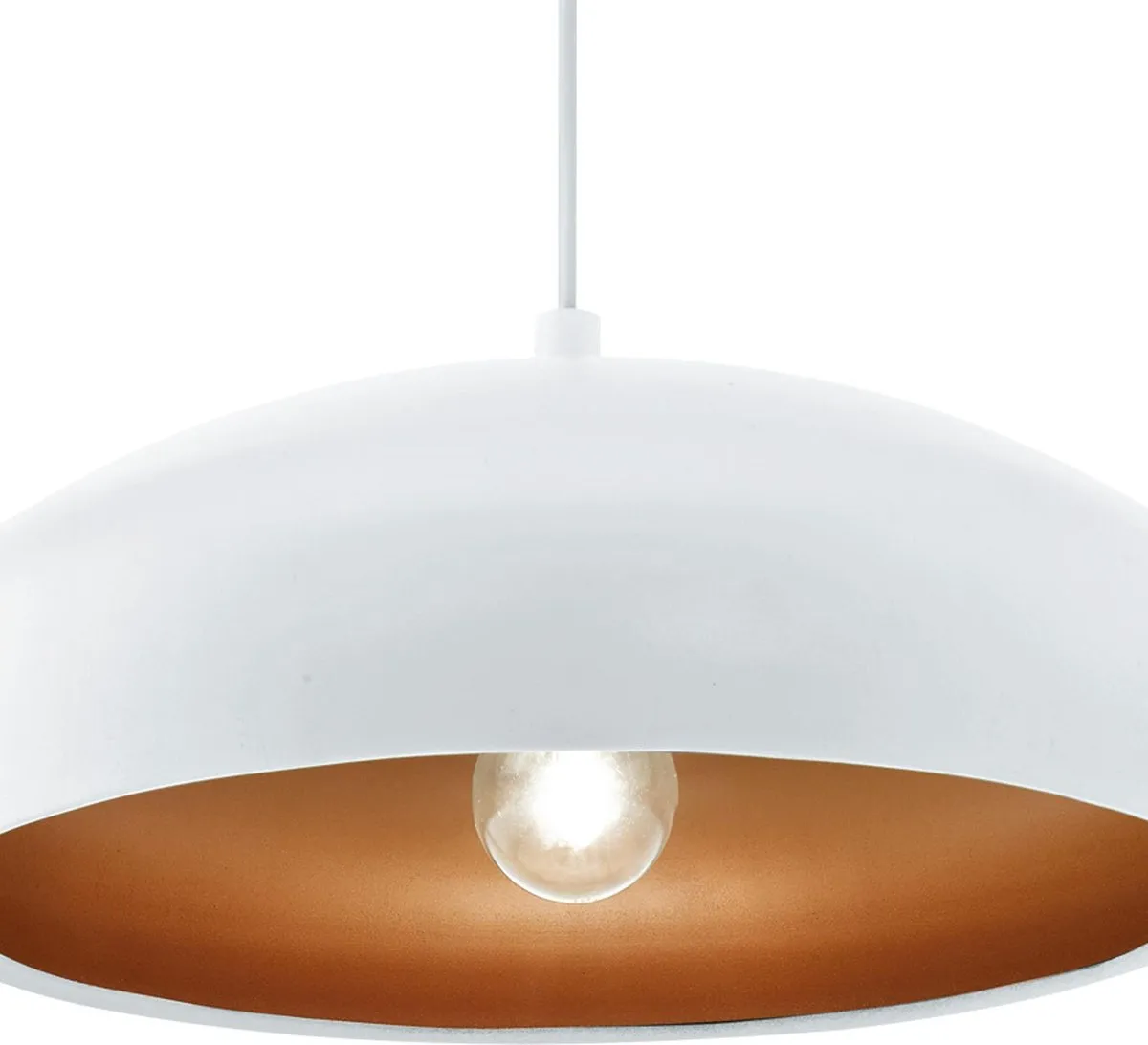 Eglo Mogano 1 Hanglamp Ø40cm - Wit/Koper