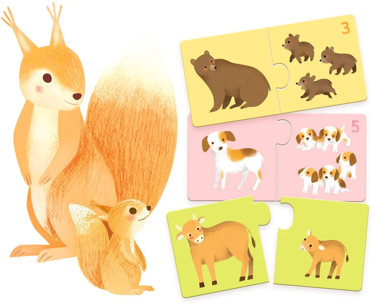 Djeco Puzzel Duo Babydieren DJ08197 - 24 Stuks - afbeelding 3 van 3