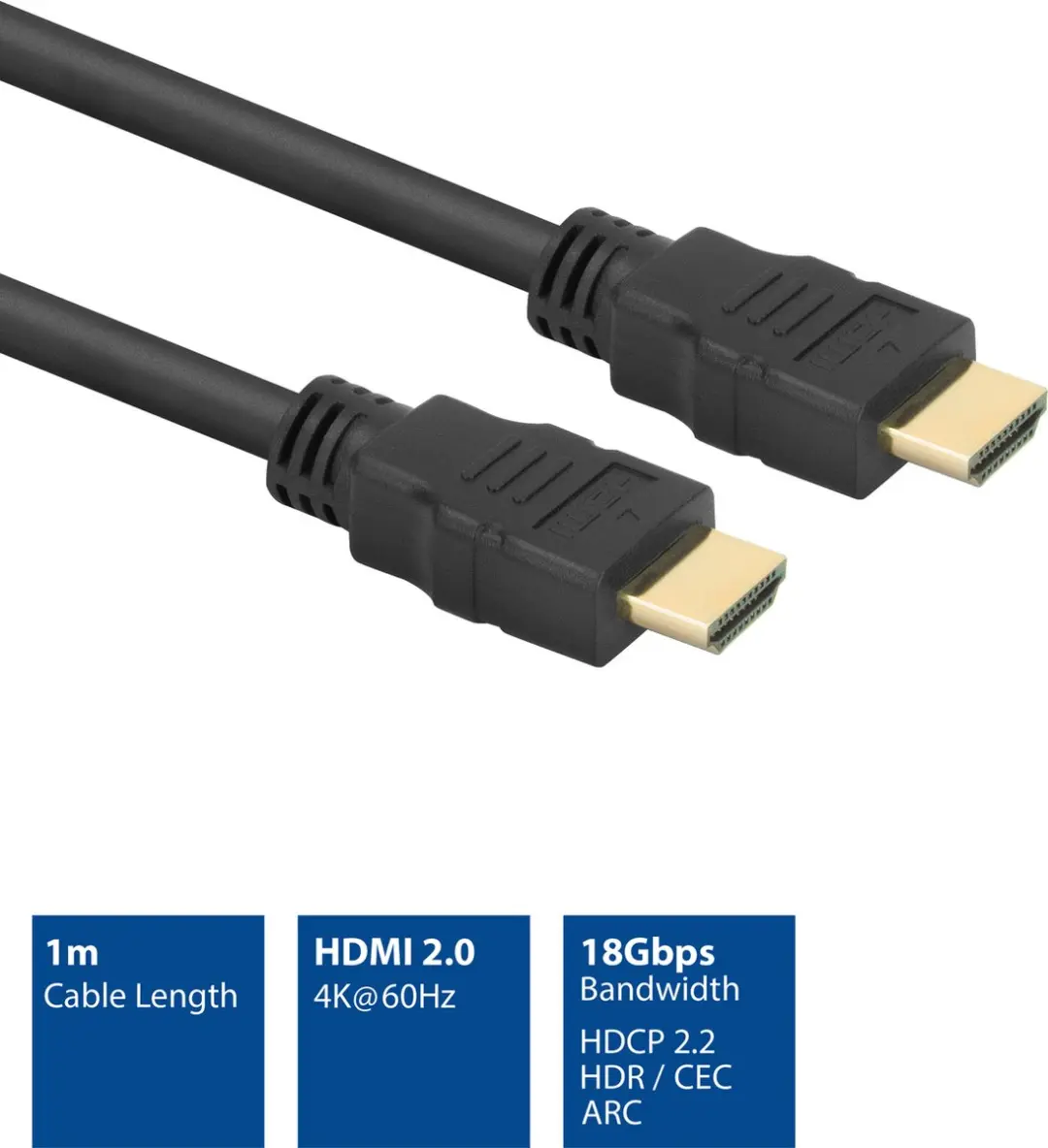 ACT 1m High Speed HDMI-A Kabel v2.0 AK3901