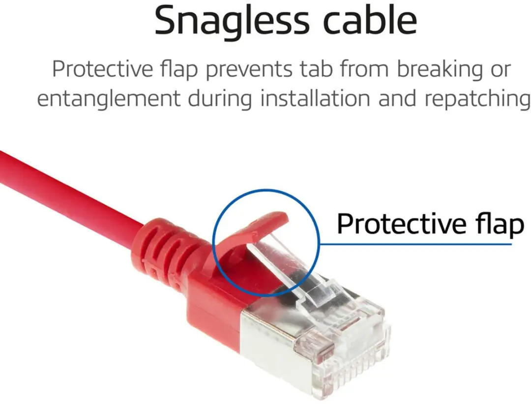 ACT DB7530 CAT6A Patchkabel 0,15m - Rood