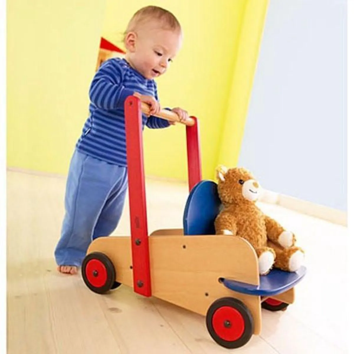 Haba Loopwagen - Rood/Blauw